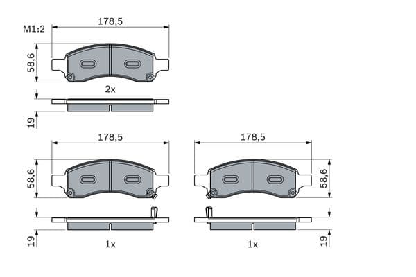 Bosch BP1817 Diskli fren balatası seti; ön küçük görsel 5
