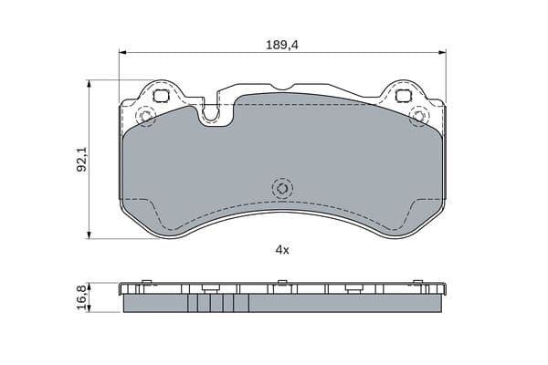 Bosch BP1821 Diskli fren balatası seti; ön küçük görsel 7