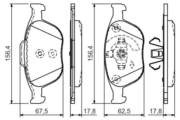Bosch BP1529 Diskli fren balatası seti; ön küçük görsel 8