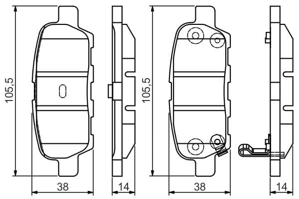 Bosch BP1515 Diskli fren balatası seti; arka küçük görsel 8