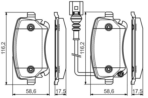 Bosch BP1520 Diskli fren balatası seti; arka küçük görsel 7