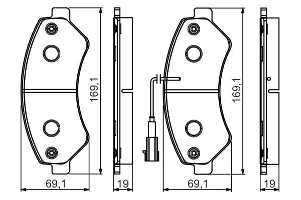 Bosch BP1560 Diskli fren balatası seti; ön küçük görsel 8