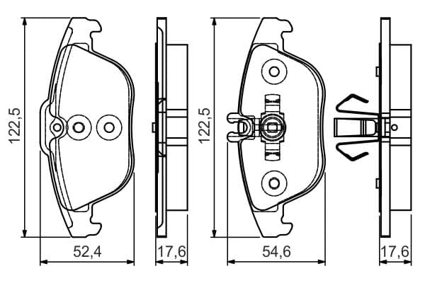 Bosch BP1567 Diskli fren balatası seti; arka küçük görsel 7