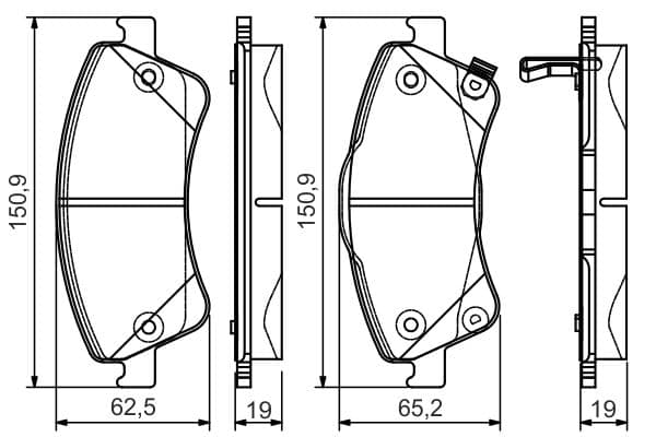 Bosch BP1570 Diskli fren balatası seti; ön küçük görsel 8
