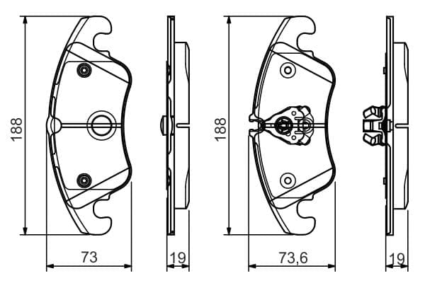 Bosch BP1566 Diskli fren balatası seti; ön küçük görsel 8