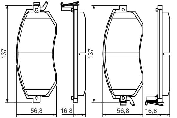 Bosch BP2182 Diskli fren balatası seti; ön küçük görsel 6