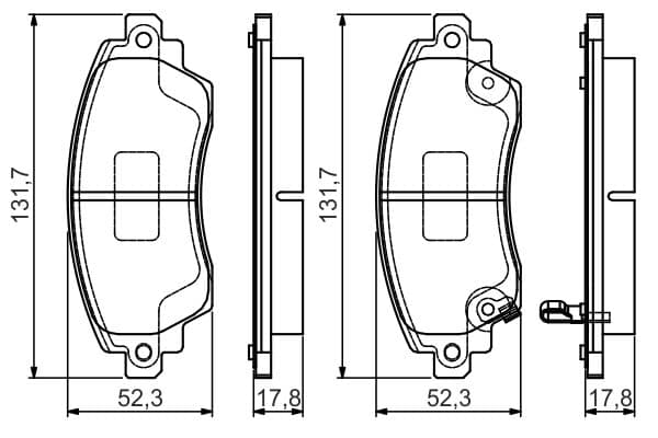 Bosch BP2162 Diskli fren balatası seti; ön küçük görsel 6