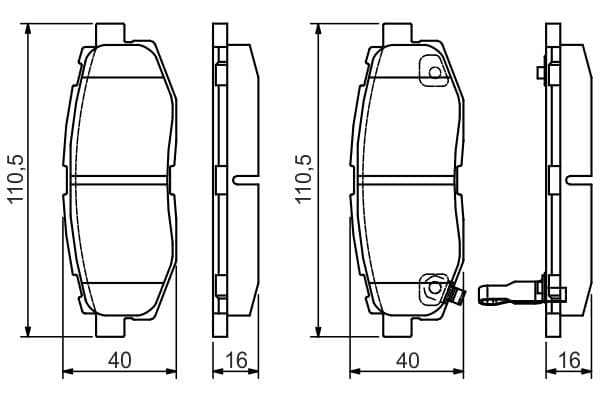 Bosch BP2203 Diskli fren balatası seti; arka küçük görsel 5