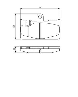 Bosch BP2179 Diskli fren balatası seti; arka küçük görsel 5