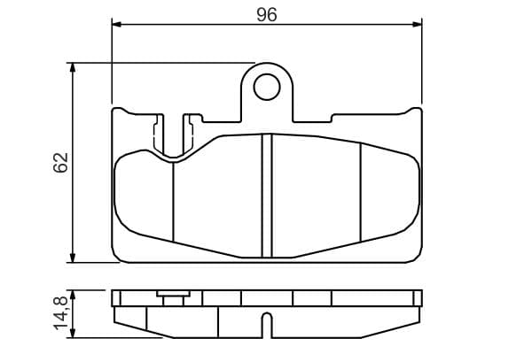 Bosch BP2179 Diskli fren balatası seti; arka küçük görsel 6