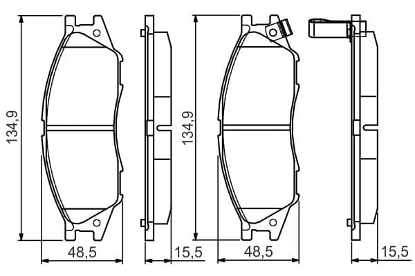 Bosch BP1539 Diskli fren balatası seti; ön küçük görsel 7
