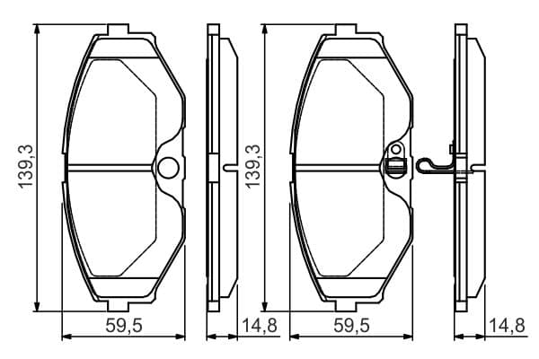 Bosch BP2143 Diskli fren balatası seti; ön küçük görsel 6