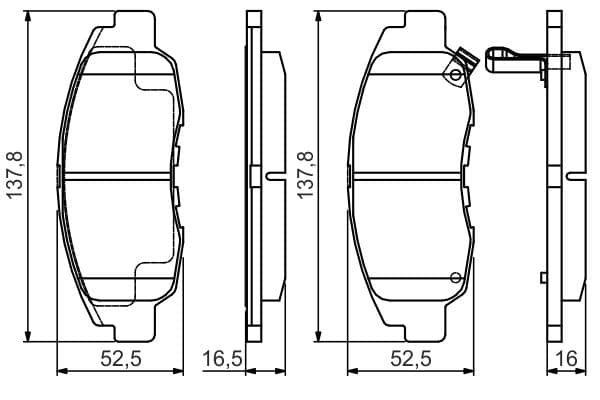 Bosch BP2140 Diskli fren balatası seti; ön küçük görsel 6