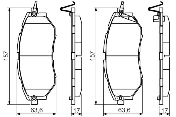 Bosch BP2197 Diskli fren balatası seti; ön küçük görsel 6