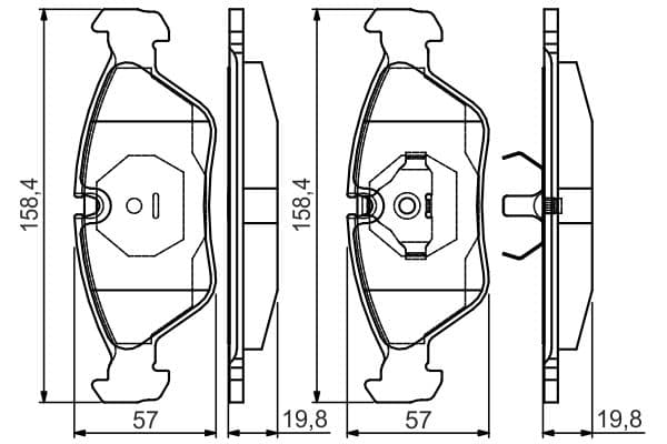 Bosch BP2135 Diskli fren balatası seti; ön küçük görsel 6