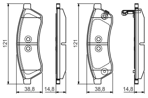 Bosch BP1571 Diskli fren balatası seti; arka küçük görsel 6