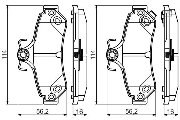 Bosch BP1563 Diskli fren balatası seti; arka küçük görsel 6