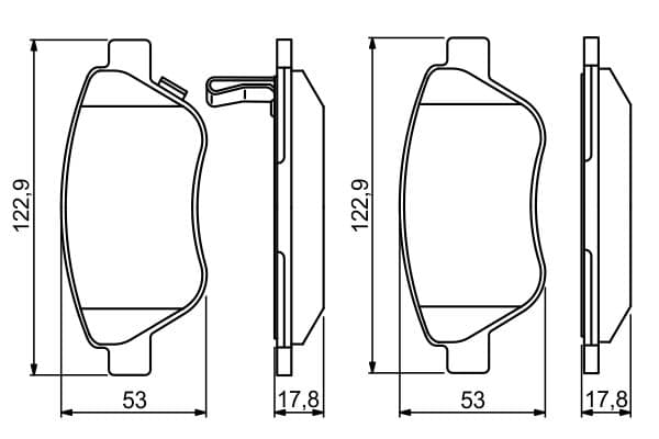 Bosch BP2191 Diskli fren balatası seti; ön küçük görsel 8