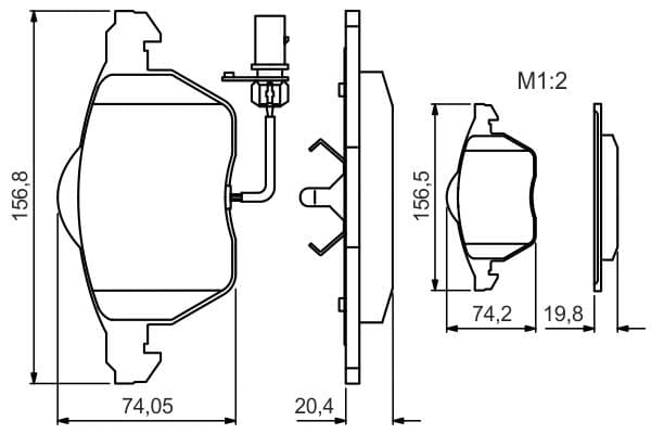Bosch BP2194 Diskli fren balatası seti; ön küçük görsel 7