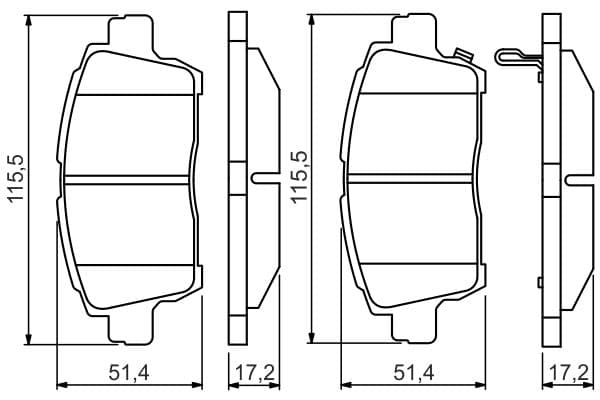 Bosch BP1540 Diskli fren balatası seti; ön küçük görsel 2