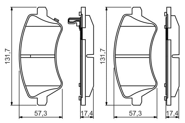 Bosch BP1541 Diskli fren balatası seti; ön küçük görsel 7