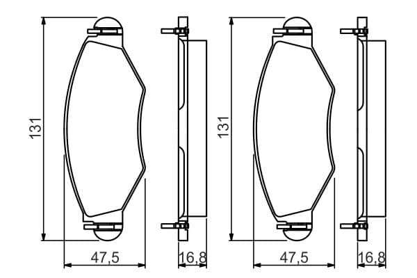 Bosch BP1542 Diskli fren balatası seti; ön küçük görsel 7