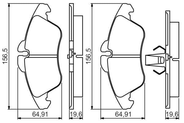 Bosch BP1543 Diskli fren balatası seti; ön küçük görsel 8