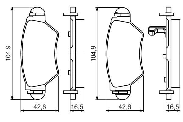 Bosch BP1549 Diskli fren balatası seti; arka küçük görsel 8