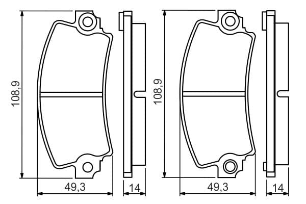 Bosch BP1575 Diskli fren balatası seti; ön küçük görsel 6