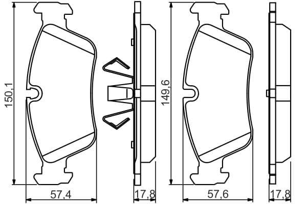 Bosch BP1582 Diskli fren balatası seti; ön 1