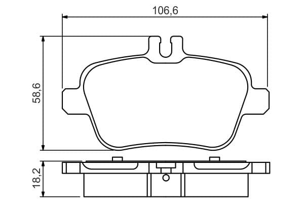 Bosch BP1640 Diskli fren balatası seti; arka küçük görsel 7