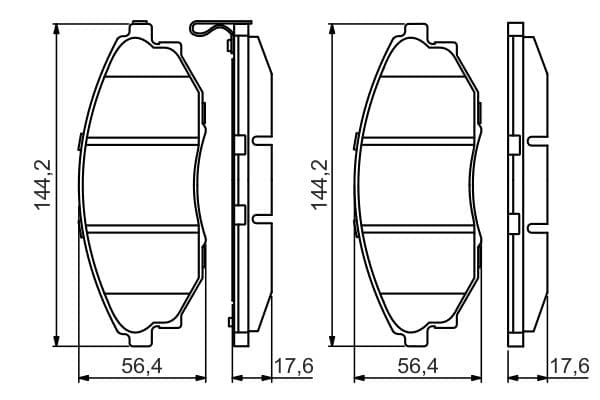 Bosch BP1645 Diskli fren balatası seti; ön küçük görsel 5