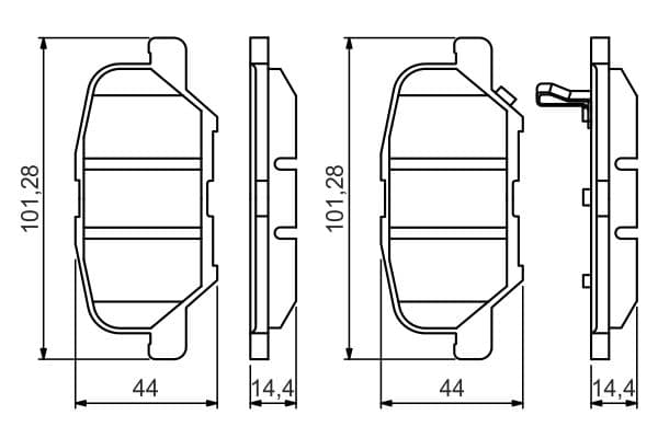 Bosch BP1650 Diskli fren balatası seti; arka küçük görsel 8