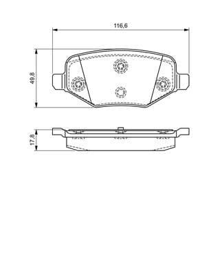Bosch BP2227 Diskli fren balatası seti; arka küçük görsel 6