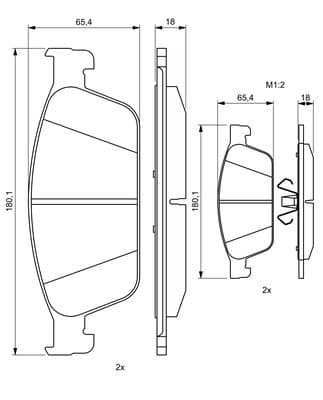Bosch BP2721 Diskli fren balatası seti; ön küçük görsel 8