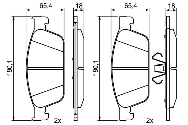 Bosch BP2721 Diskli fren balatası seti; ön küçük görsel 7