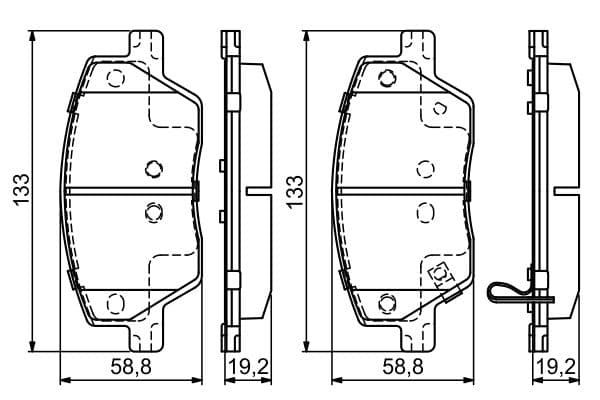 Bosch BP1765 Diskli fren balatası seti; ön küçük görsel 7