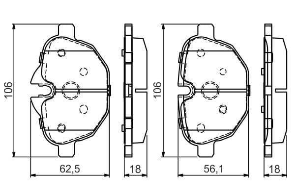 Bosch BP2074 Diskli fren balatası seti; arka küçük görsel 7