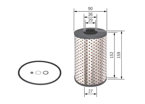 Bosch P 9123 Yağ filtre tertibatı 1