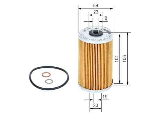 Bosch P 9605 Yağ filtre tertibatı 1