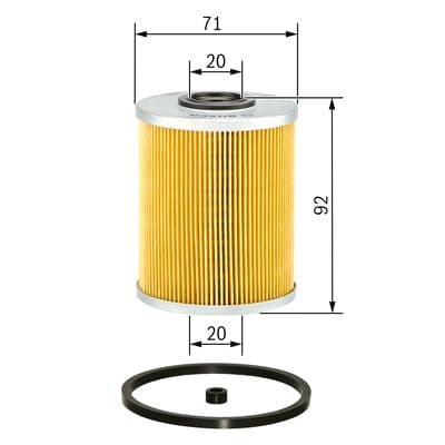 Bosch N 9656 Yakıt filtresi elemanı küçük görsel 5
