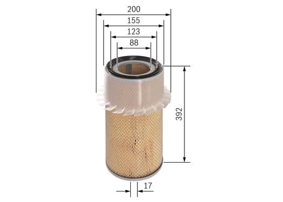 Bosch S 9794 Hava filtresi elemanı, Motor 1