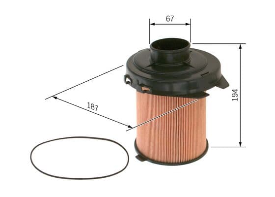 Bosch S 9908 Hava filtresi elemanı, Motor küçük görsel 5