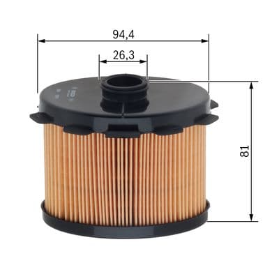 Bosch N 1703 Yakıt filtresi elemanı 1