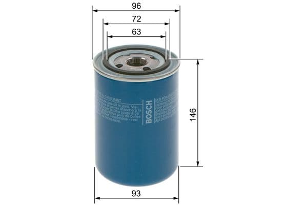 Bosch N 4407 Yakıt filtresi değiştirilebilir gövdesi 1