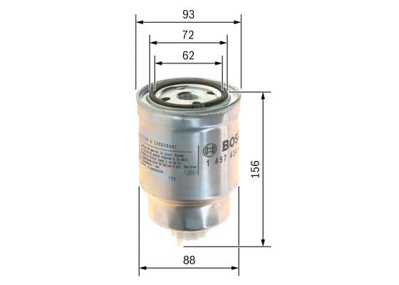 Bosch N 4439 Yakıt filtresi değiştirilebilir gövdesi küçük görsel 5