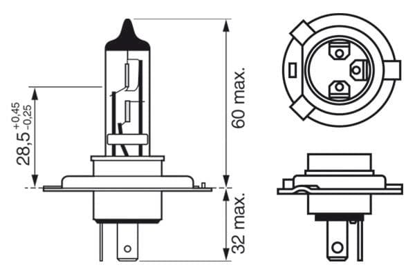 Bosch H4 Ampul, Ultra White küçük görsel 6