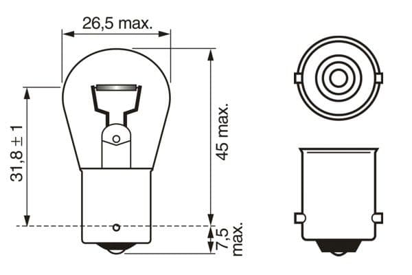 Bosch P21W Ampul, Pure Light küçük görsel 7