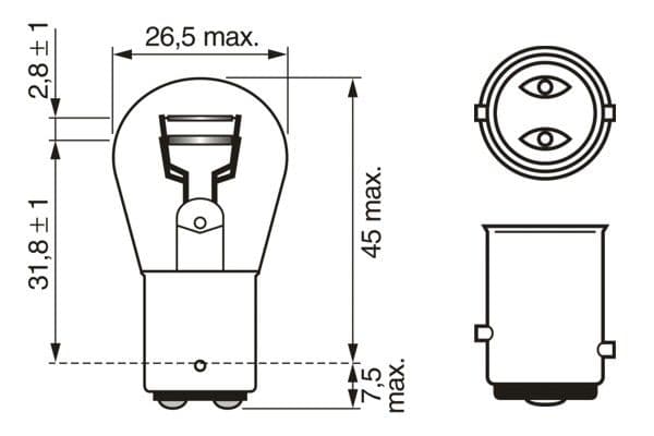 Bosch P21/5W Ampul, Pure Light küçük görsel 8