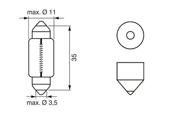 Bosch C5W Ampul, Pure Light küçük görsel 6